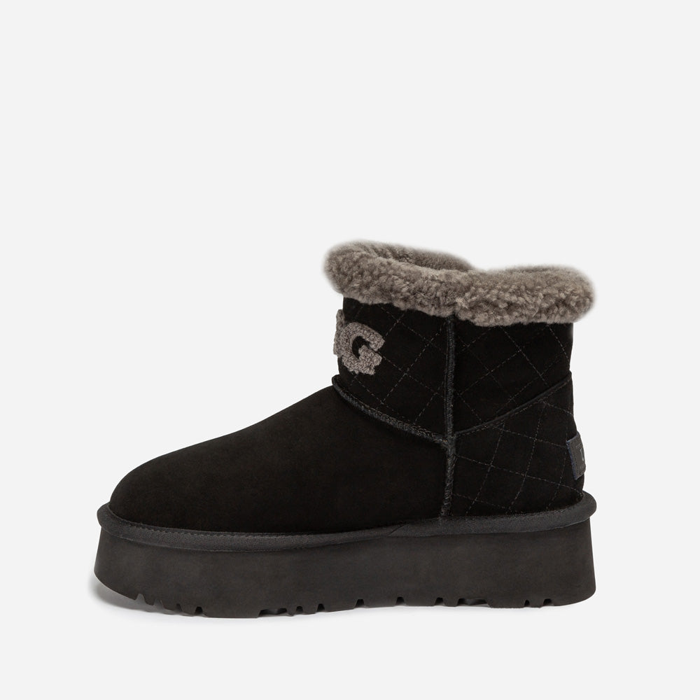 Ugg Bondi Matelasse Platform Shearling Mini Boot-Women UGG-PEROZ Accessories
