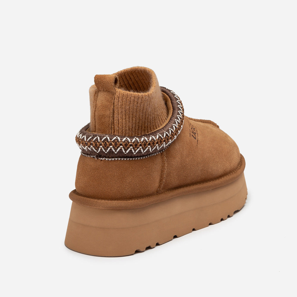 Ugg Sydney Knit Platform Slipper-Women Slippers-PEROZ Accessories