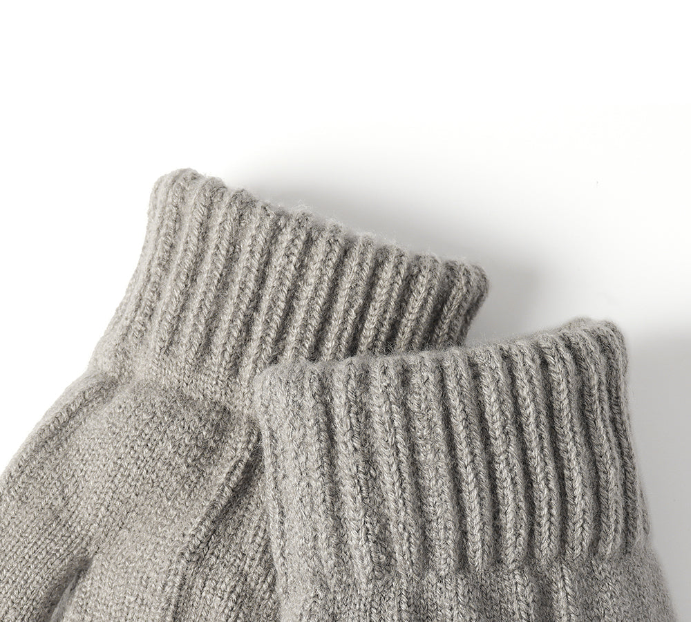 EVERAU Fingerless Ultra Plush Knit Gloves