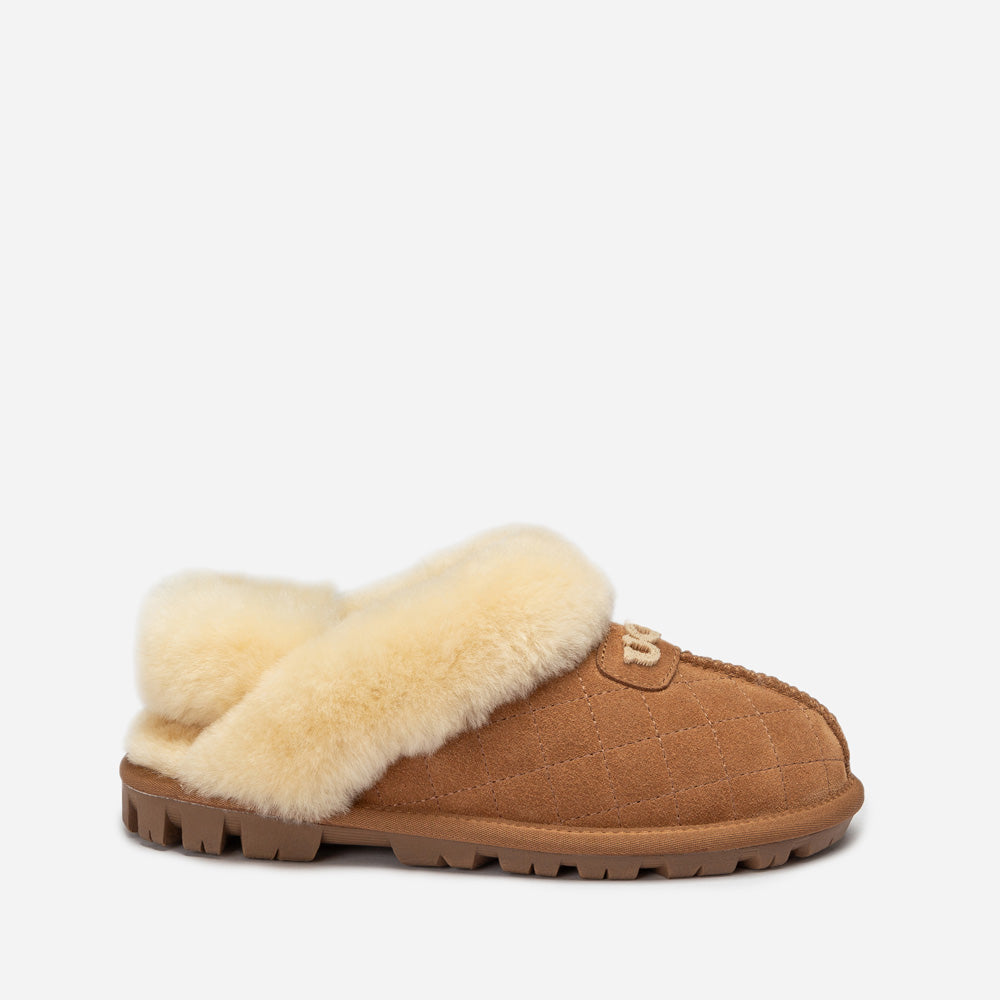 Ugg Coquette Matelasse Emb Logo Slipper( Detachable Feature)-Women Slippers-PEROZ Accessories