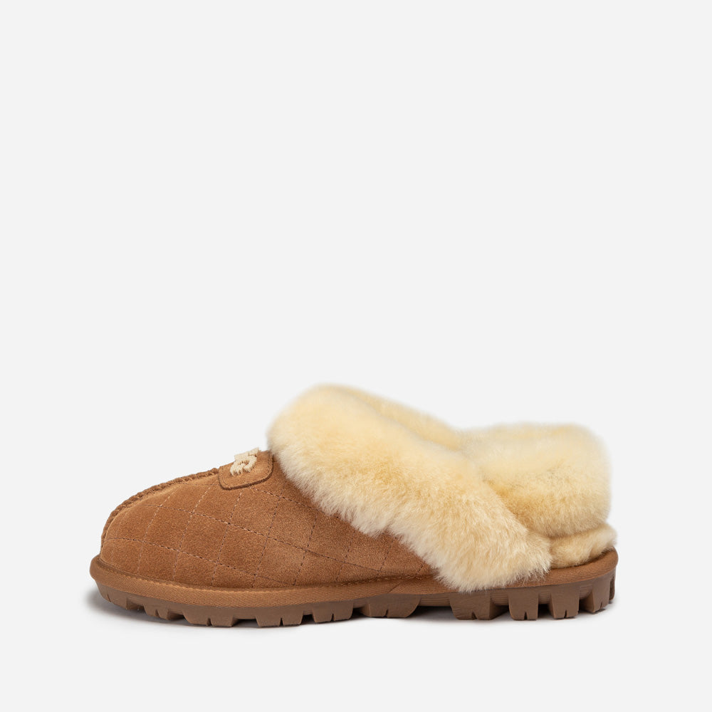Ugg Coquette Matelasse Emb Logo Slipper( Detachable Feature)-Women Slippers-PEROZ Accessories