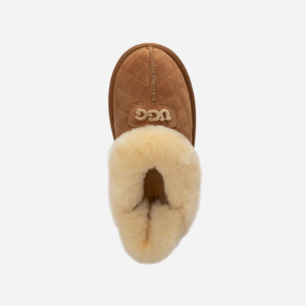 Ugg Coquette Matelasse Emb Logo Slipper( Detachable Feature)-Women Slippers-PEROZ Accessories