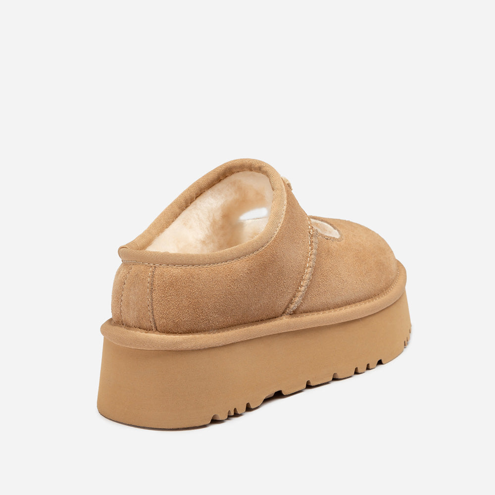Ugg Mary Jane Emb Logo Platform-Women Moccasins Loafers-PEROZ Accessories
