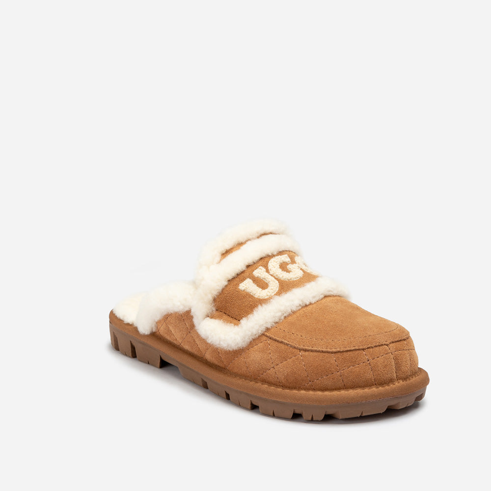 Ugg Violet Matelasse Shearling Slipper-Women Slippers-PEROZ Accessories