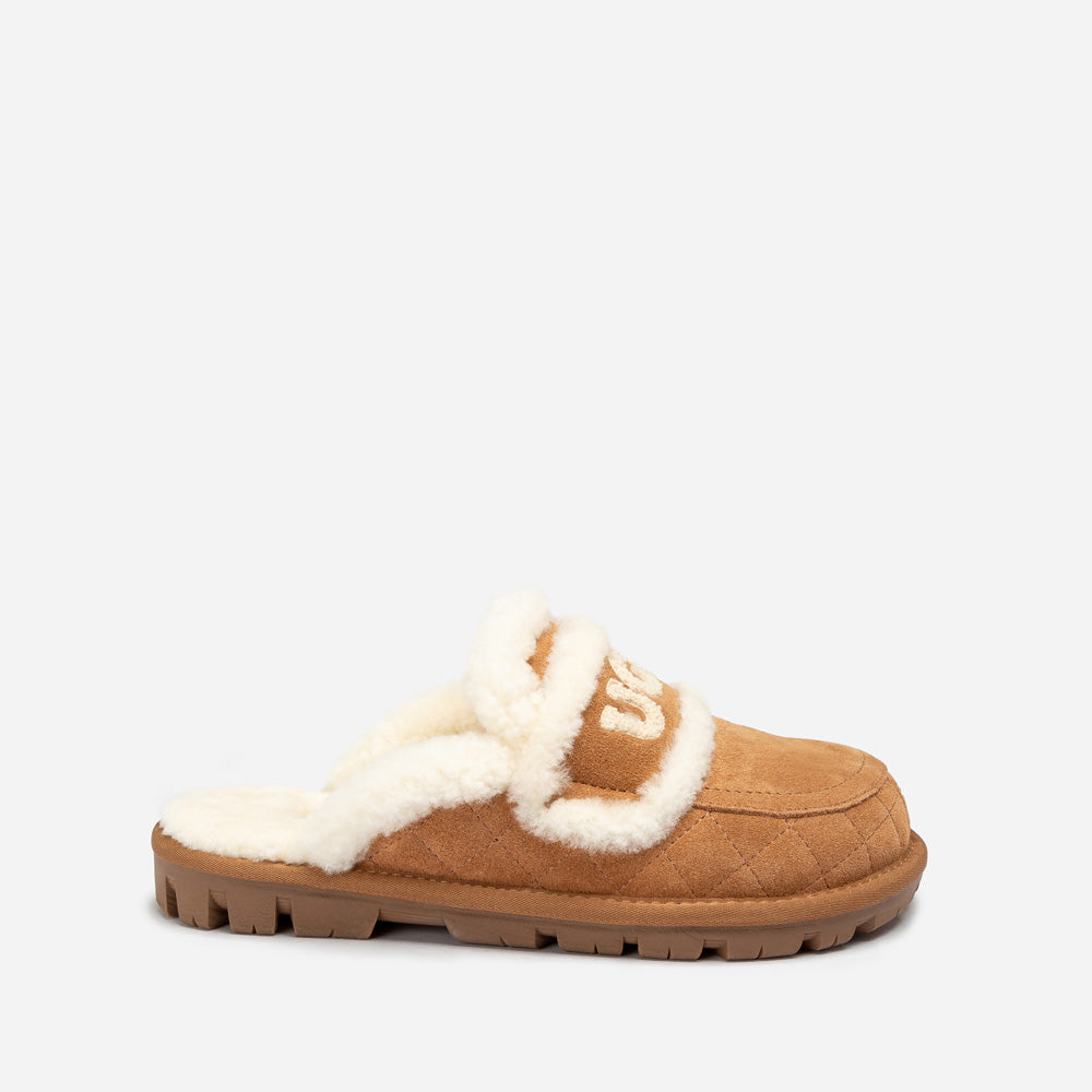 Ugg Violet Matelasse Shearling Slipper-Women Slippers-PEROZ Accessories
