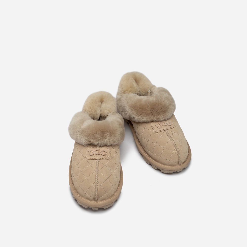 Ugg Coquette Matelasse Emb Logo Slipper( Detachable Feature)-Women Slippers-PEROZ Accessories