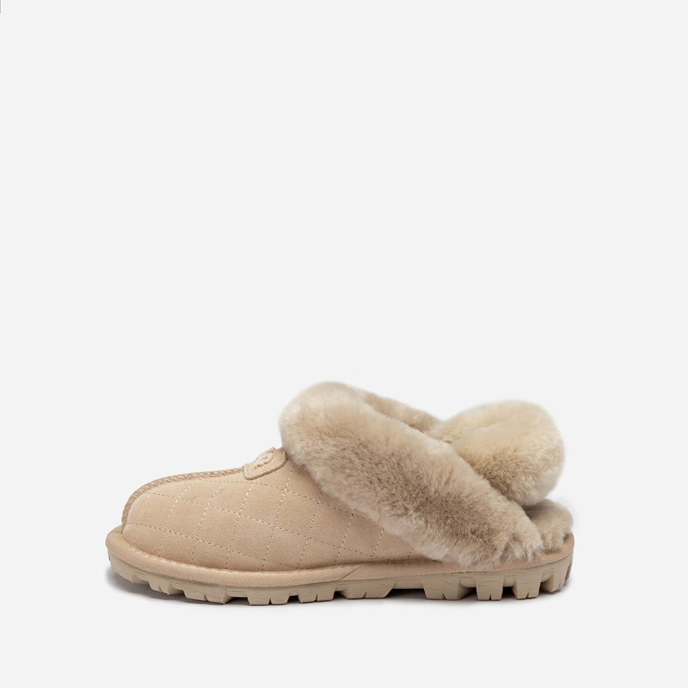 Ugg Coquette Matelasse Emb Logo Slipper( Detachable Feature)-Women Slippers-PEROZ Accessories
