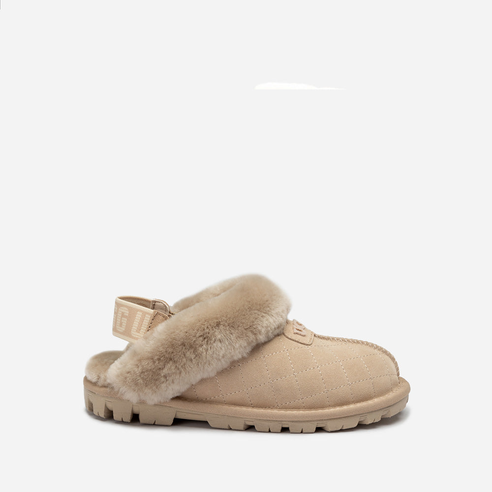 Ugg Coquette Matelasse Emb Logo Slipper( Detachable Feature)-Women Slippers-PEROZ Accessories