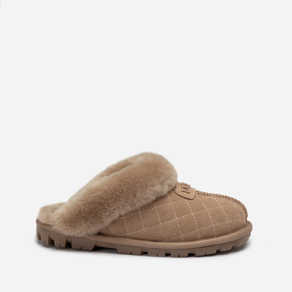 Ugg Coquette Matelasse Emb Logo Slipper( Detachable Feature)-Women Slippers-PEROZ Accessories