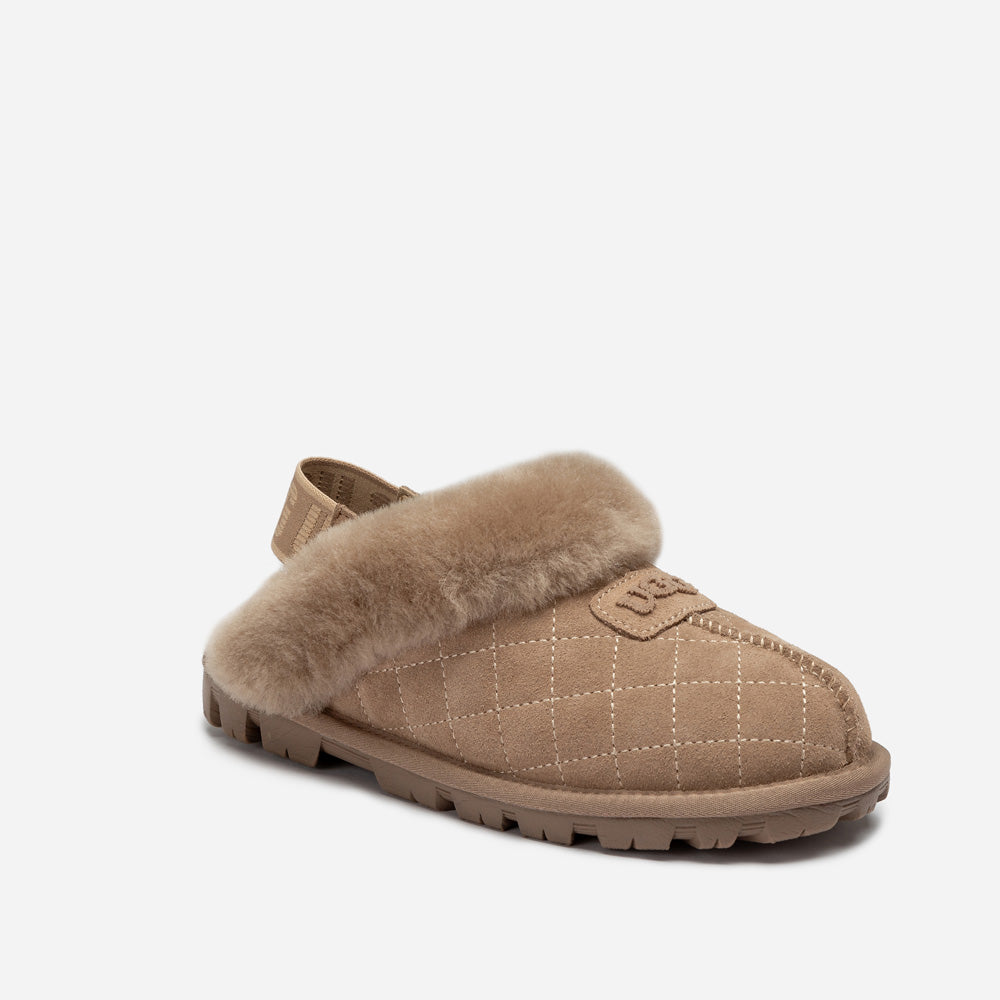 Ugg Coquette Matelasse Emb Logo Slipper( Detachable Feature)-Women Slippers-PEROZ Accessories