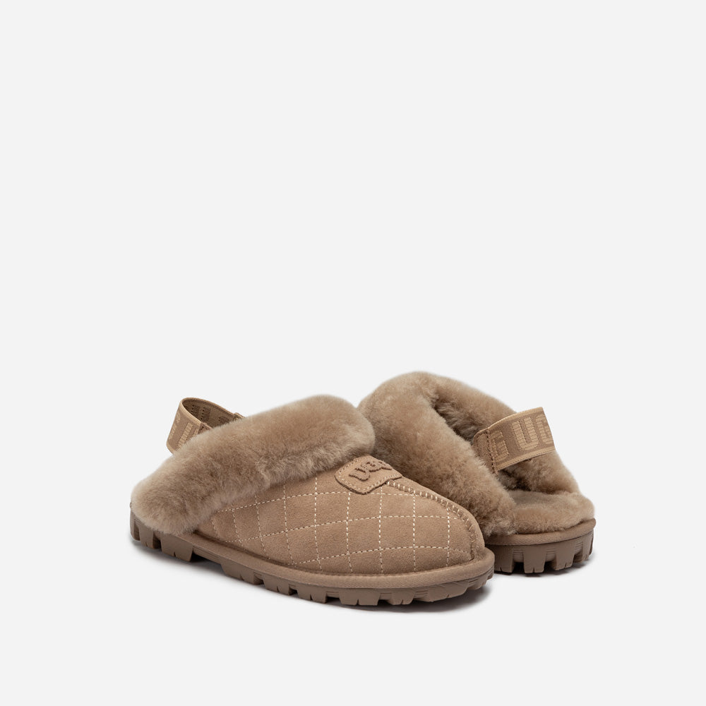 Ugg Coquette Matelasse Emb Logo Slipper( Detachable Feature)-Women Slippers-PEROZ Accessories