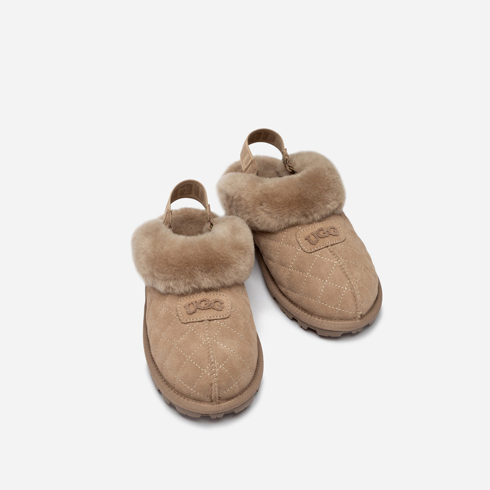 Ugg Coquette Matelasse Emb Logo Slipper( Detachable Feature)-Women Slippers-PEROZ Accessories