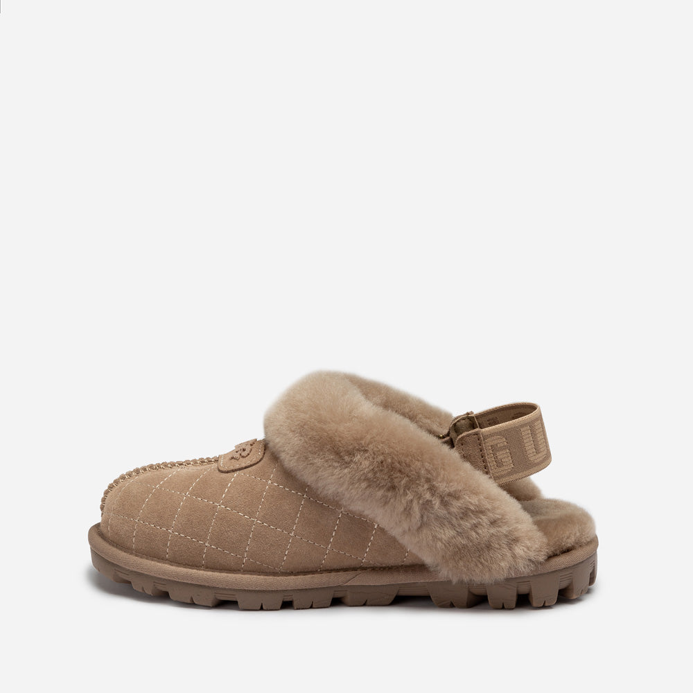 Ugg Coquette Matelasse Emb Logo Slipper( Detachable Feature)-Women Slippers-PEROZ Accessories
