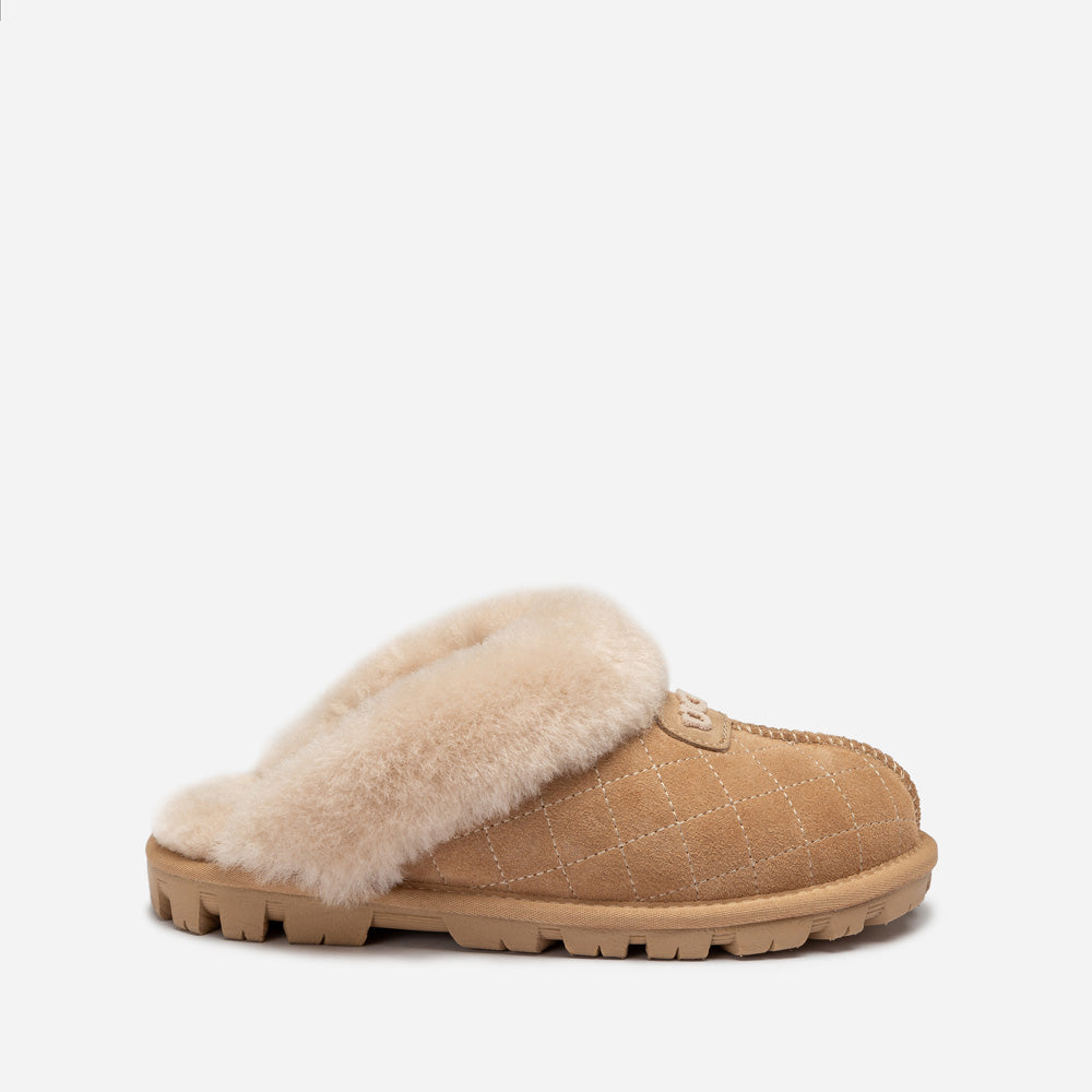 Ugg Coquette Matelasse Emb Logo Slipper( Detachable Feature)-Women Slippers-PEROZ Accessories