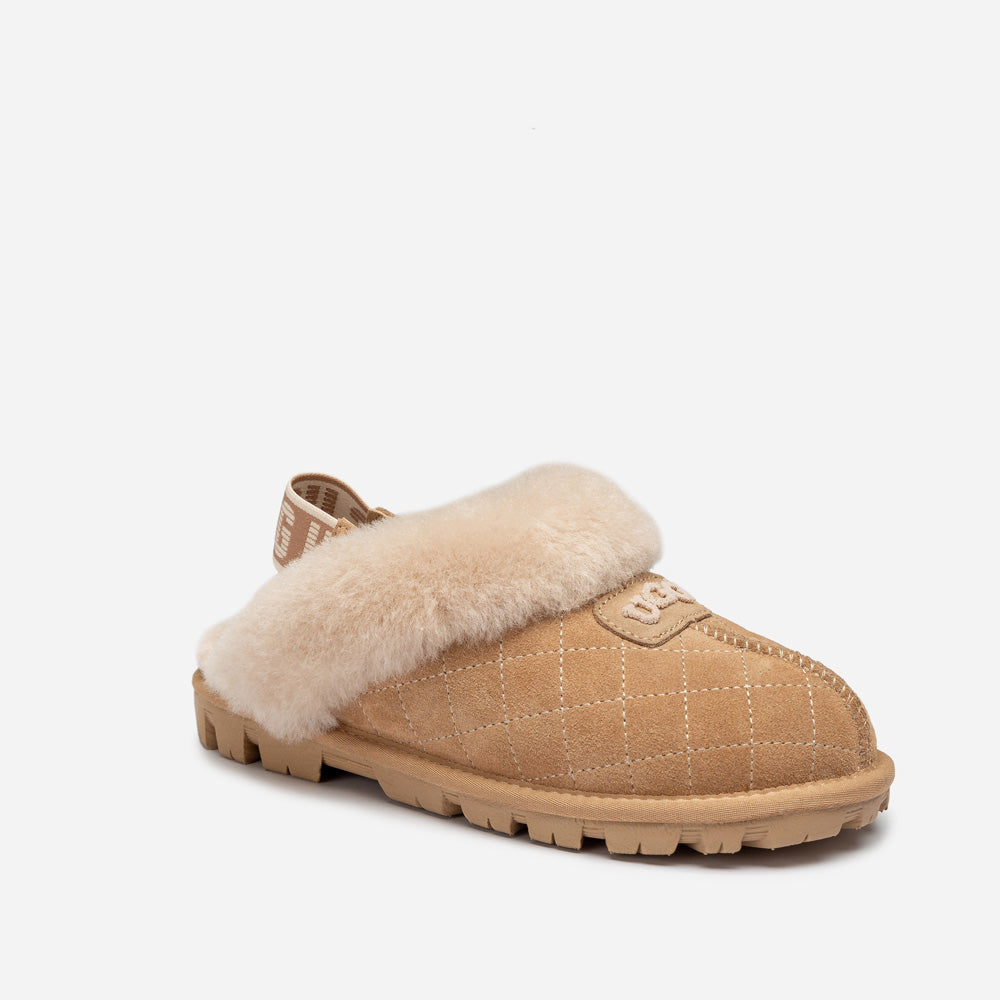Ugg Coquette Matelasse Emb Logo Slipper( Detachable Feature)-Women Slippers-PEROZ Accessories