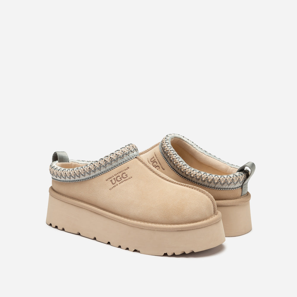 Ugg Sydney Spring Platform Slipper (Water Resistant) (Detachable Wool Insole)-Women Slippers-PEROZ Accessories