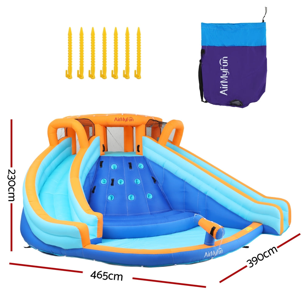 AirMyFun Kids Inflatable Pool Water Double Slide Park Jumping Castle 465X390CM-Baby & Kids > Baby & Kid&