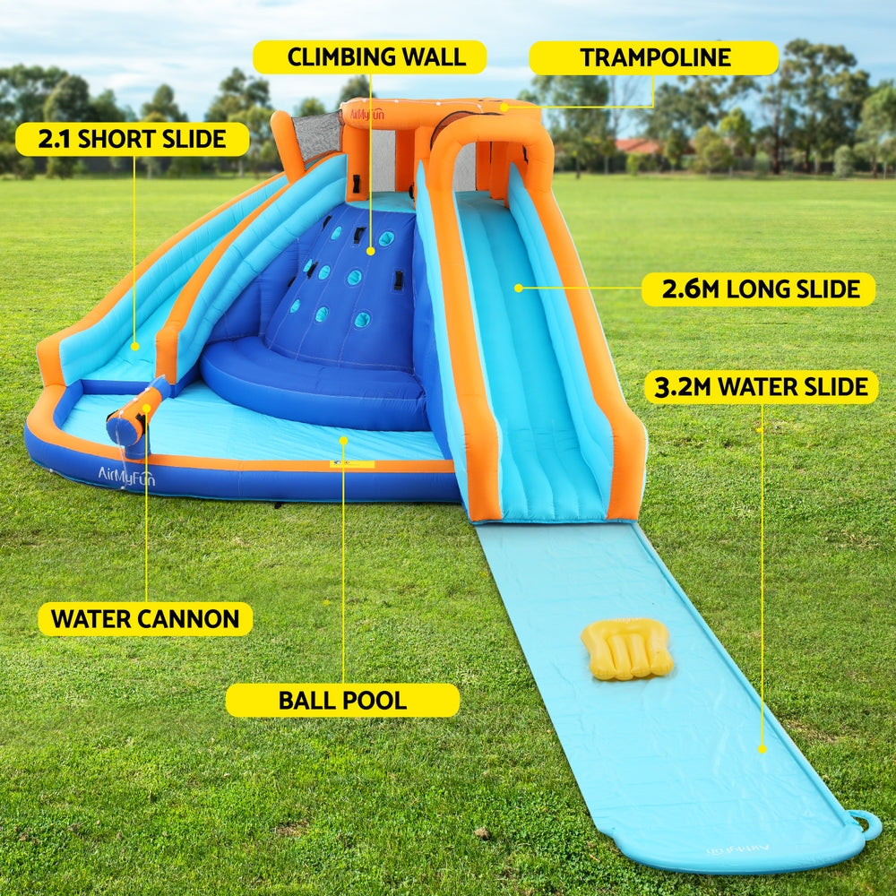 AirMyFun Kids Inflatable Pool Water Double Slide Park Jumping Castle 465X390CM-Baby & Kids > Baby & Kid&