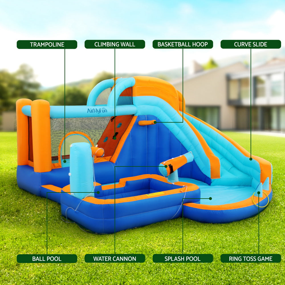 AirMyFun Kids Inflatable Pool Water Slide Park Jumping Castle Bounce 382X381CM-Baby & Kids > Baby & Kid&