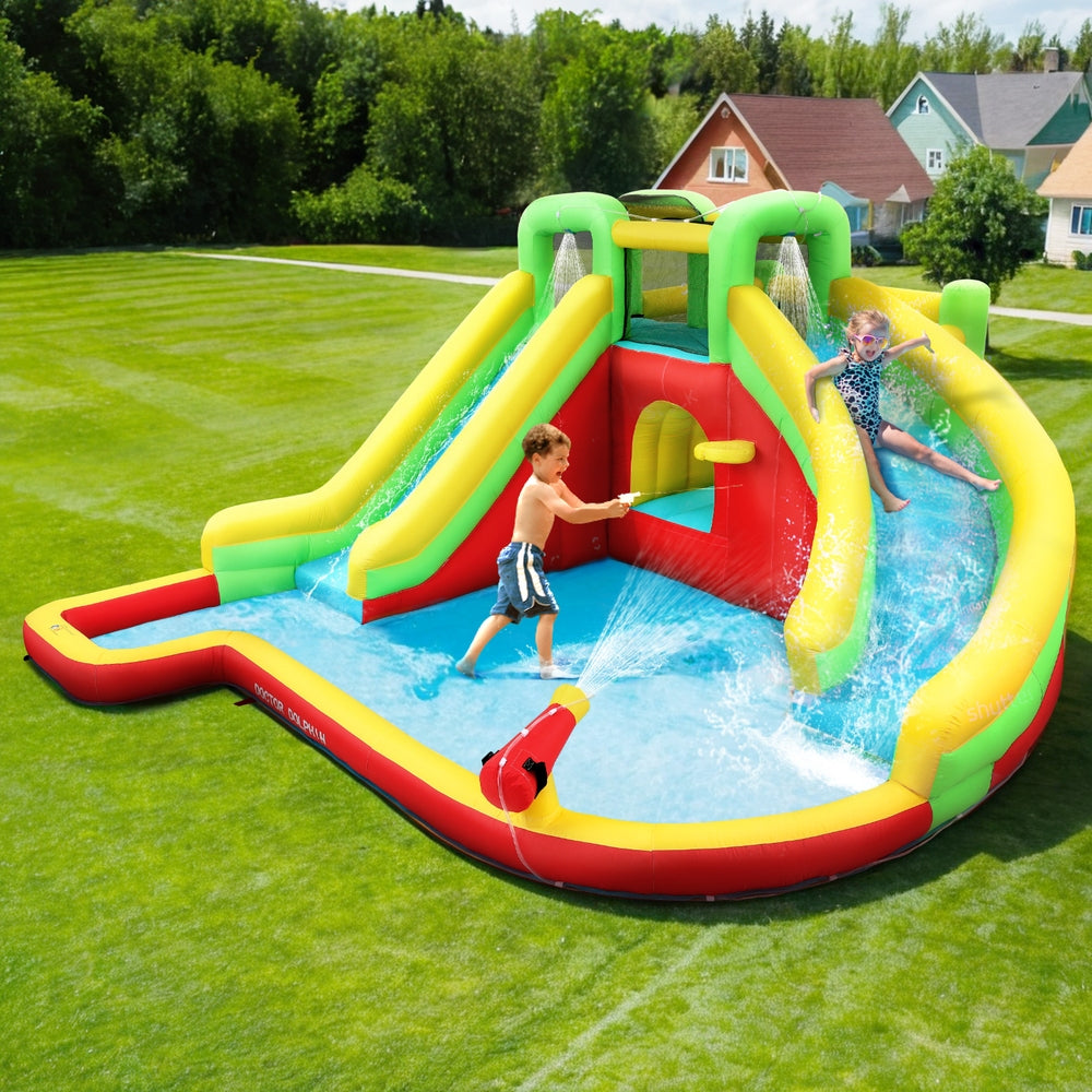 Doctor Dolphin Kids Inflatable Pool Water Slide Park Jumping Castle 575X445CM-Baby & Kids > Baby & Kid&