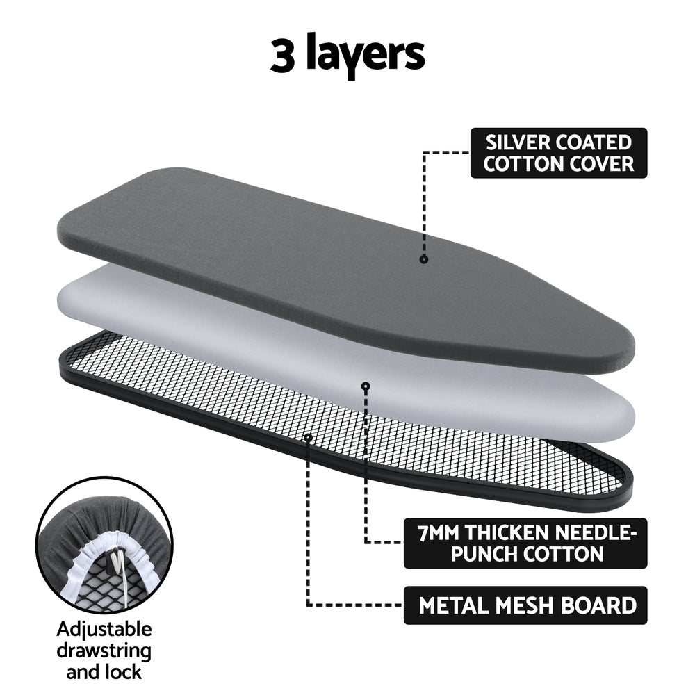 Artiss Ironing Board Foldable Iron Rest Black-Appliances > Washers, Dryers & Irons > Irons & Ironing Systems-PEROZ Accessories