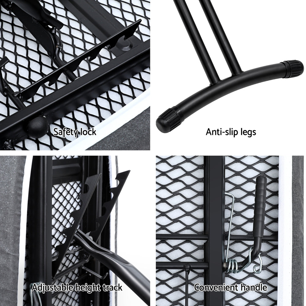 Artiss Ironing Board Foldable Iron Rest Black-Appliances > Washers, Dryers & Irons > Irons & Ironing Systems-PEROZ Accessories