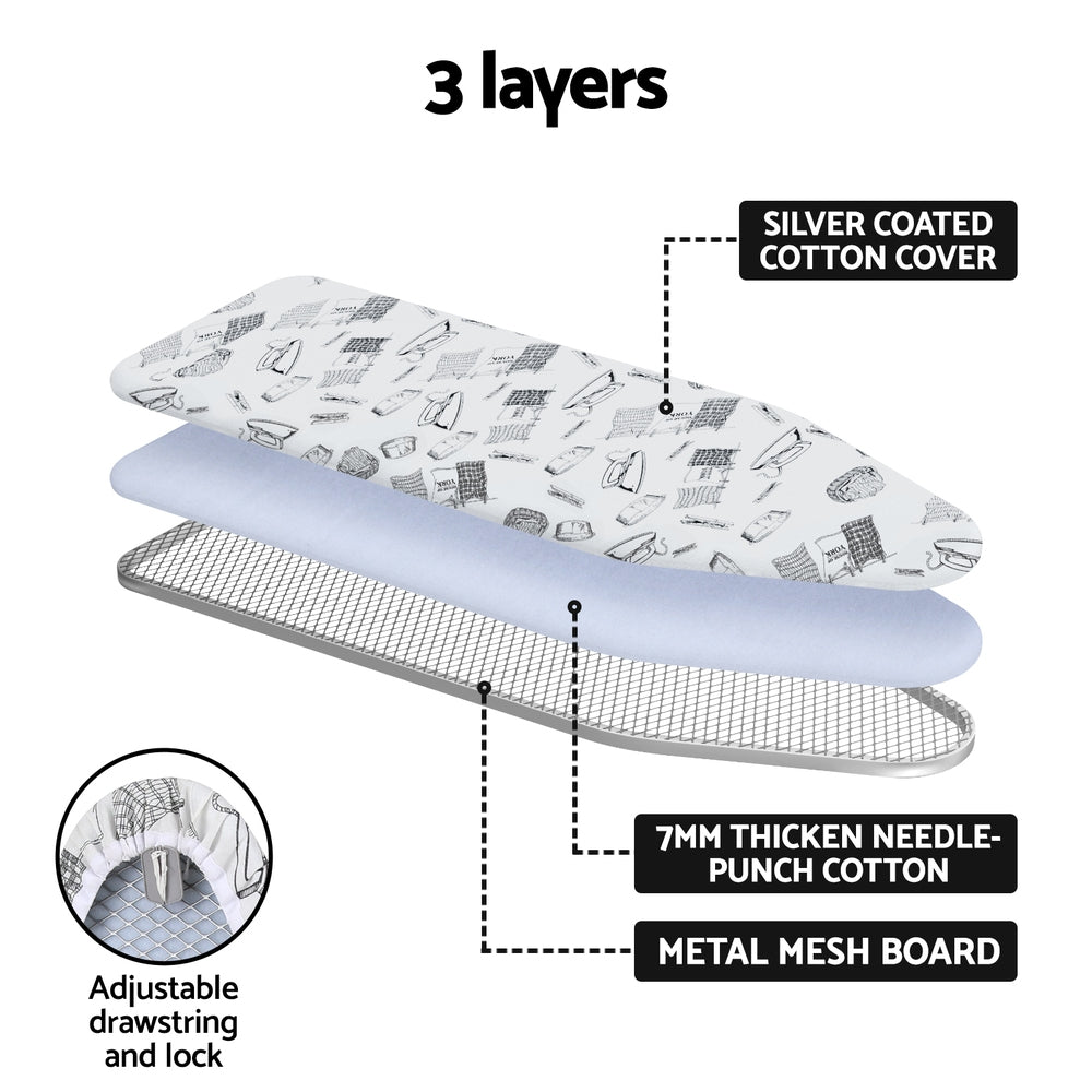 Artiss Ironing Board Wall Mounted Foldable White-Appliances > Washers, Dryers & Irons > Irons & Ironing Systems-PEROZ Accessories