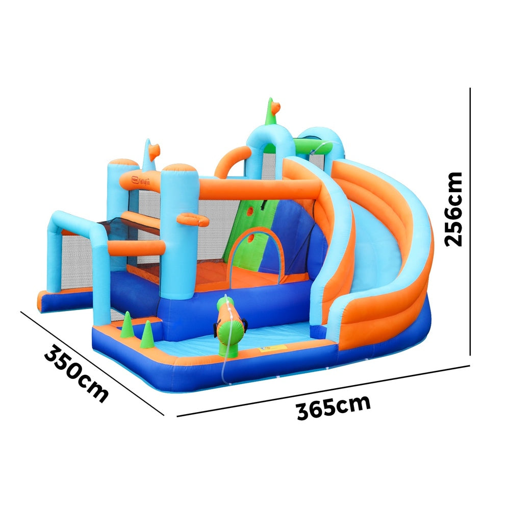AirMyFun 9-IN-1 Inflatable Water Park with Soccer Goal Post-Inflatable Toys-PEROZ Accessories