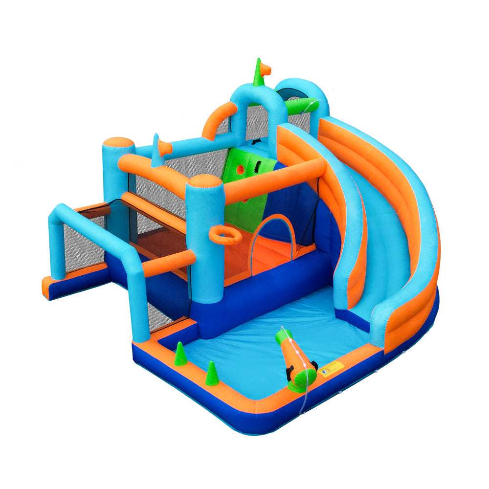 AirMyFun 9-IN-1 Inflatable Water Park with Soccer Goal Post-Inflatable Toys-PEROZ Accessories