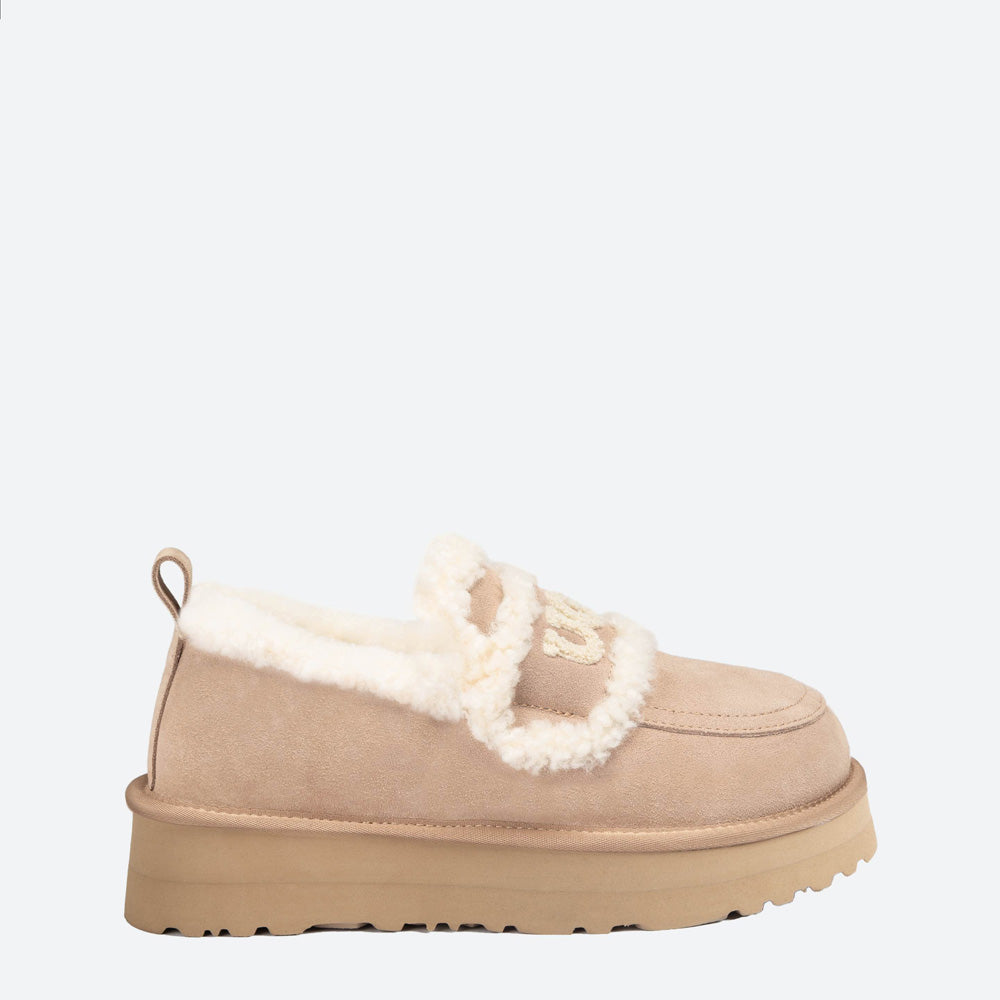 Ugg Violet Shearling Platform Loafer-PEROZ Accessories