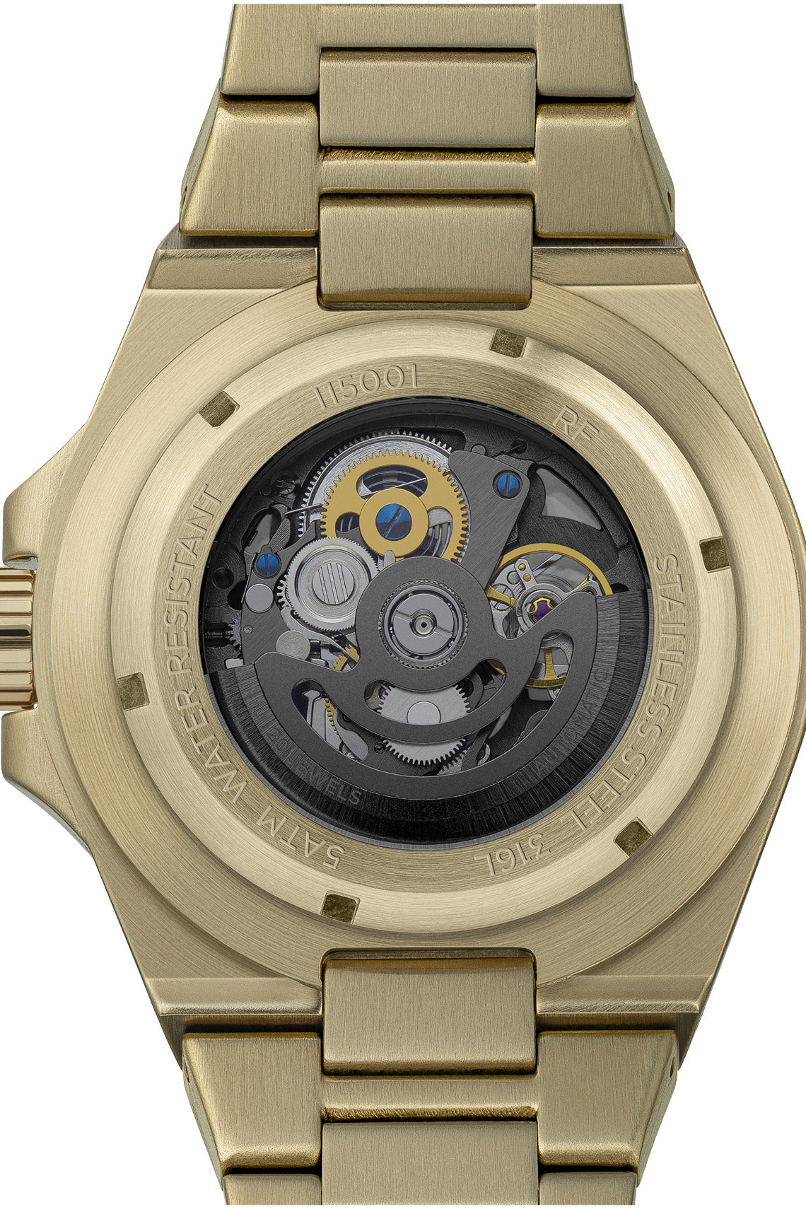 Ingersoll The Baller Automatic Black Dial Gold Stainless Steel Strap Watch-PEROZ Accessories