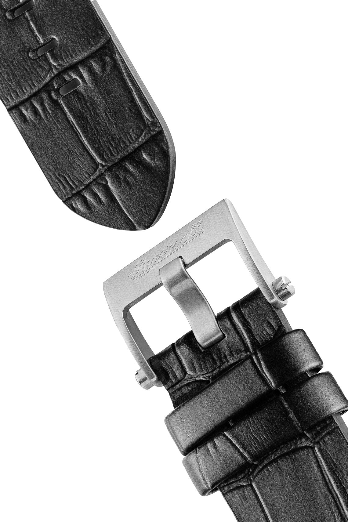 Ingersoll The Broadway Automatic Silver Dial Black Leather Strap Watch-PEROZ Accessories