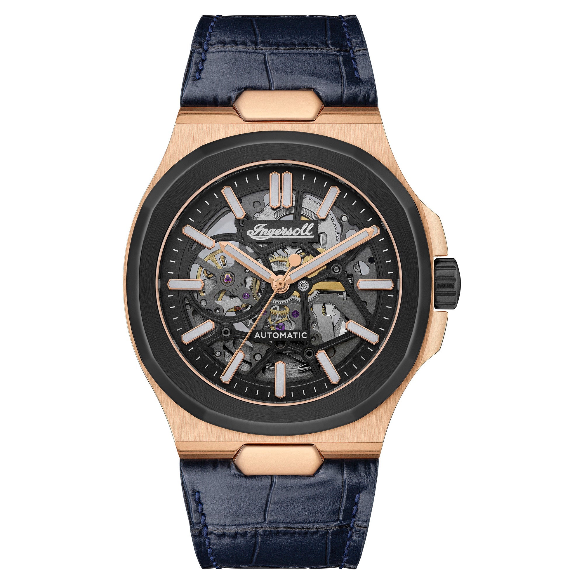 Ingersoll The Catalina Rose Gold Blue Watch-PEROZ Accessories