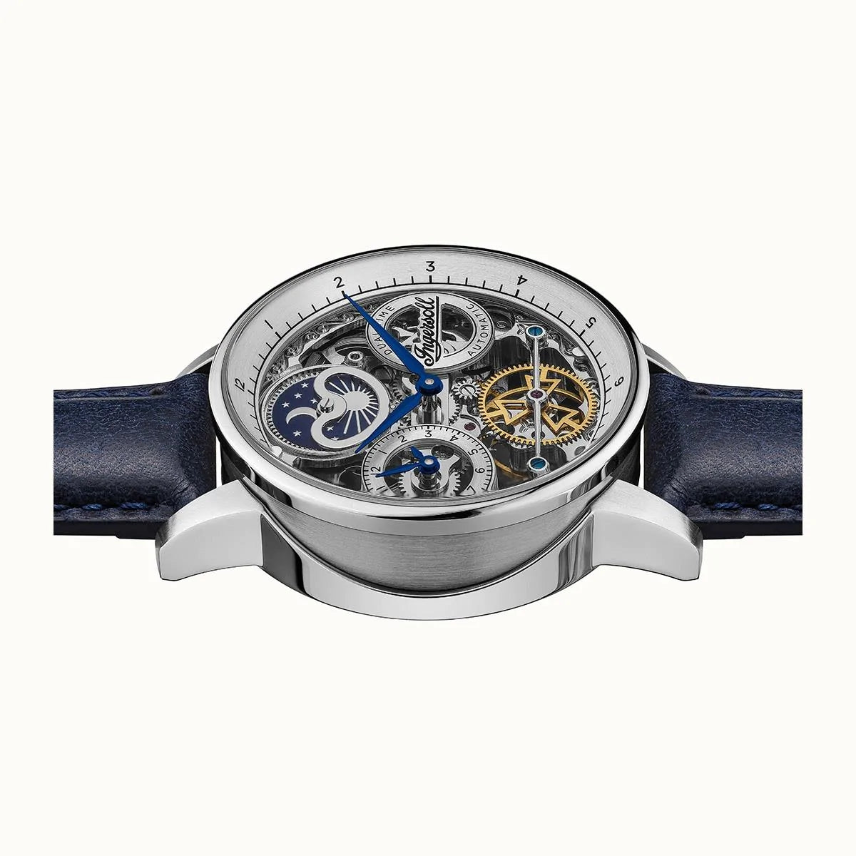 Ingersoll The Jazz Automatic Silver Blue Leather Watch-PEROZ Accessories