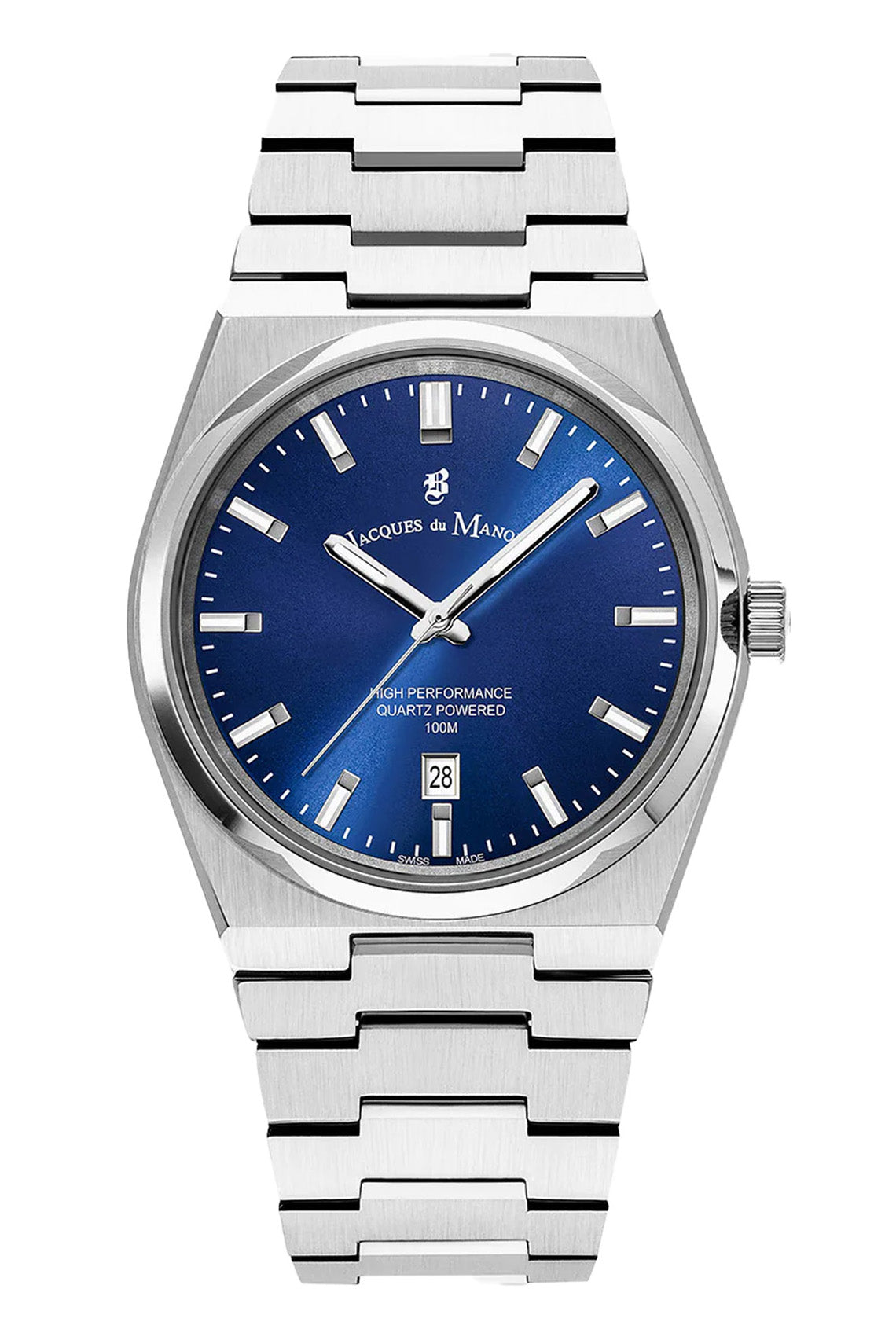 JDM Horizon Gents 41mm 100m Blue Dial Stainless Steel Strap Watch-PEROZ Accessories