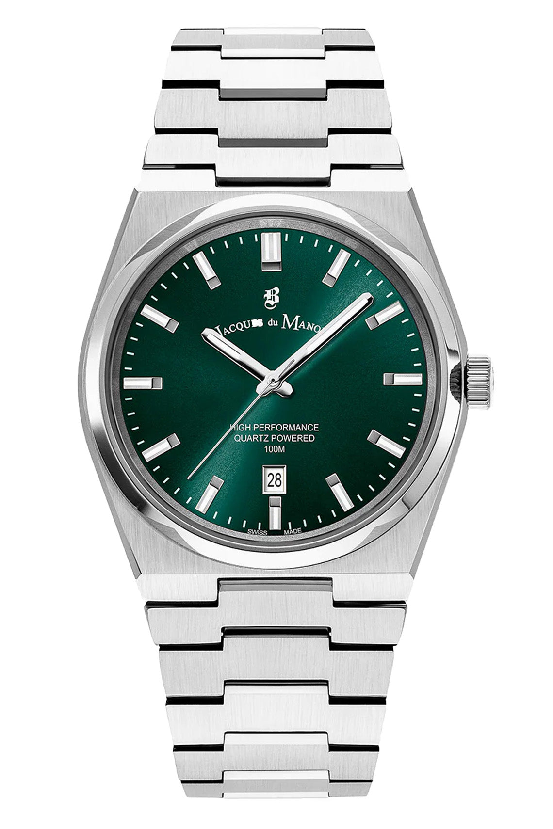 JDM Horizon Gents 41mm 100m Green Dial Stainless Steel Strap Watch-PEROZ Accessories