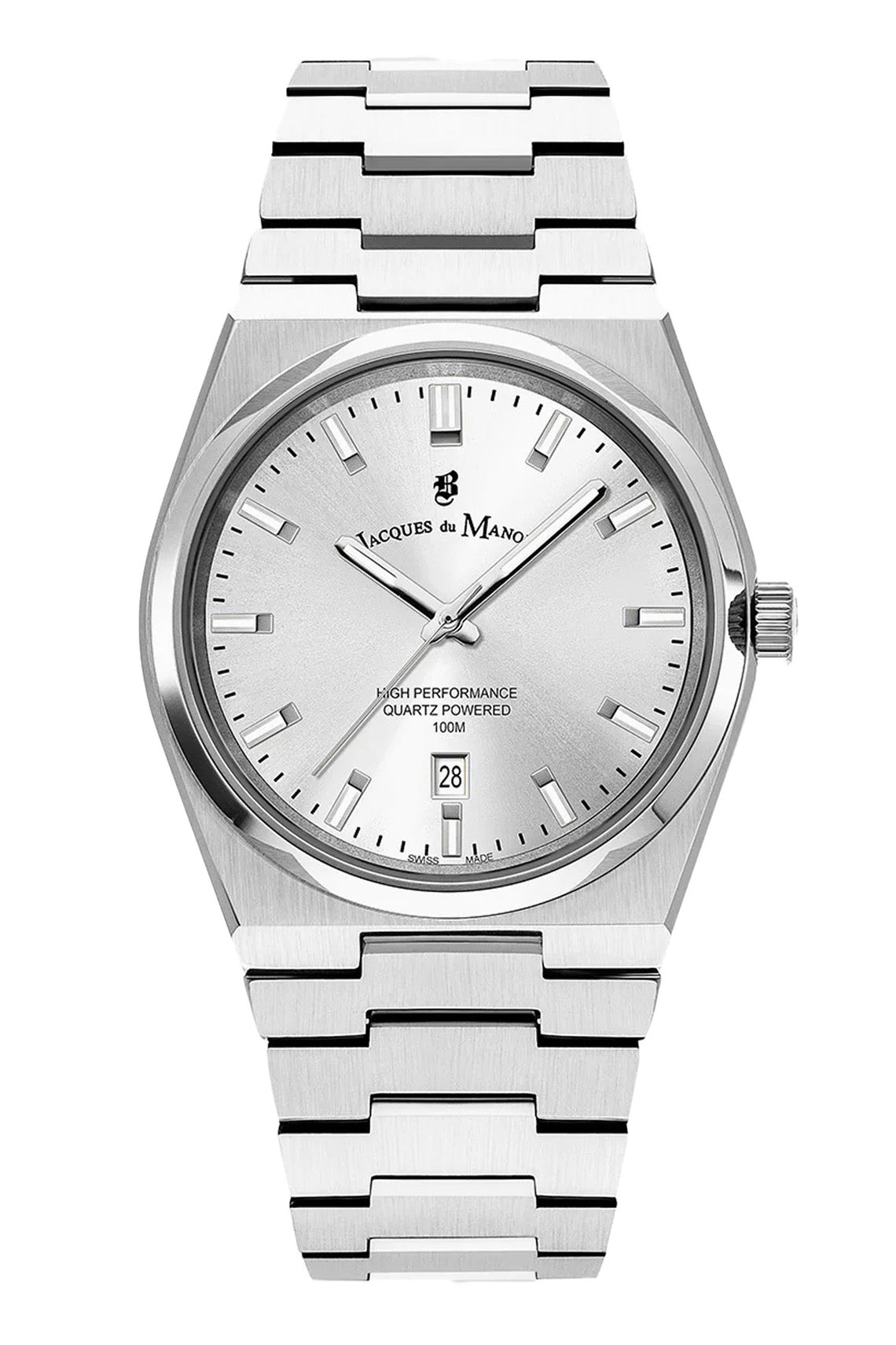 JDM Horizon Gents 41mm 100m Silver Dial Stainless Steel Strap Watch-PEROZ Accessories