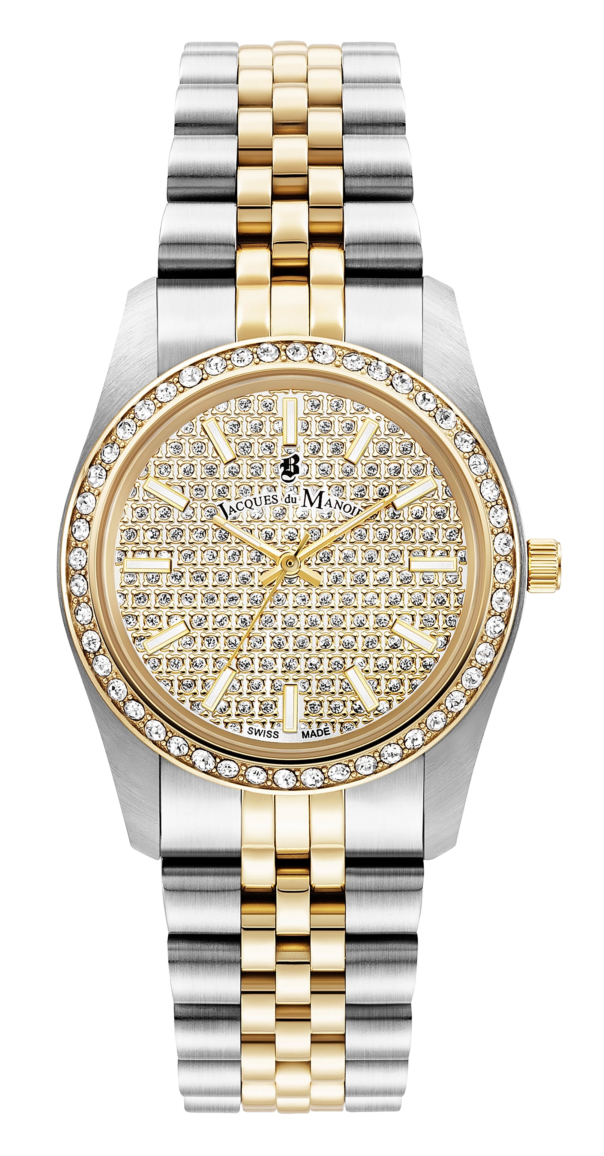 Jacques Du Manoir Swiss Inspiration Glamour Two Tone Watch-PEROZ Accessories