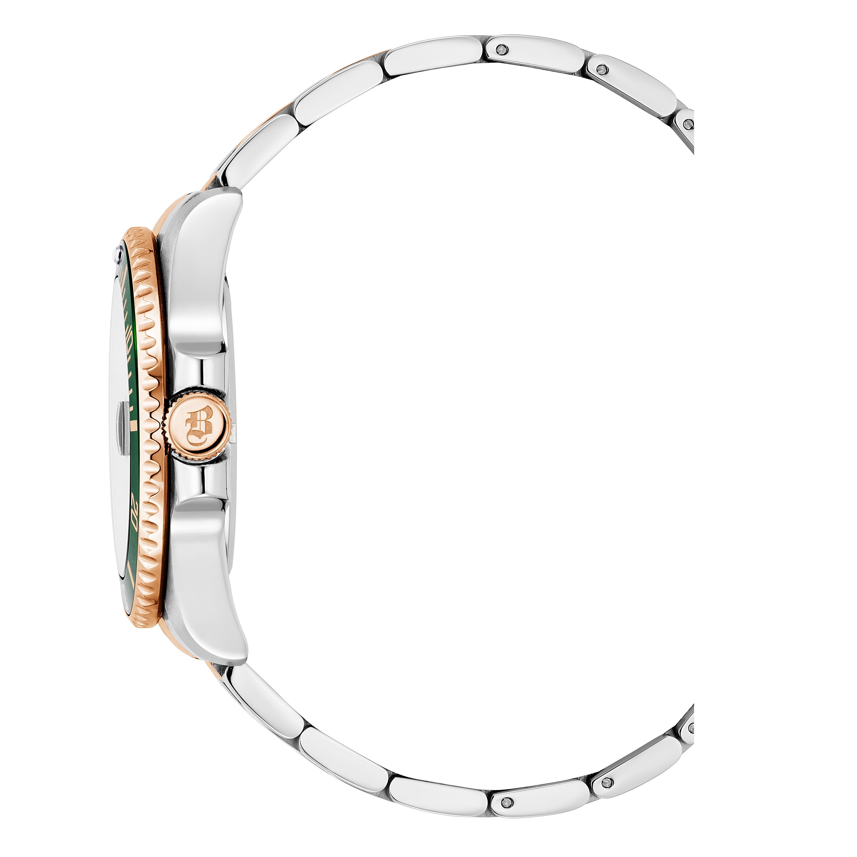 Jacques Du Manoir Swiss-Made Pro Scuba 43mm 200m Water Resistant Two Tone Green Watch-PEROZ Accessories