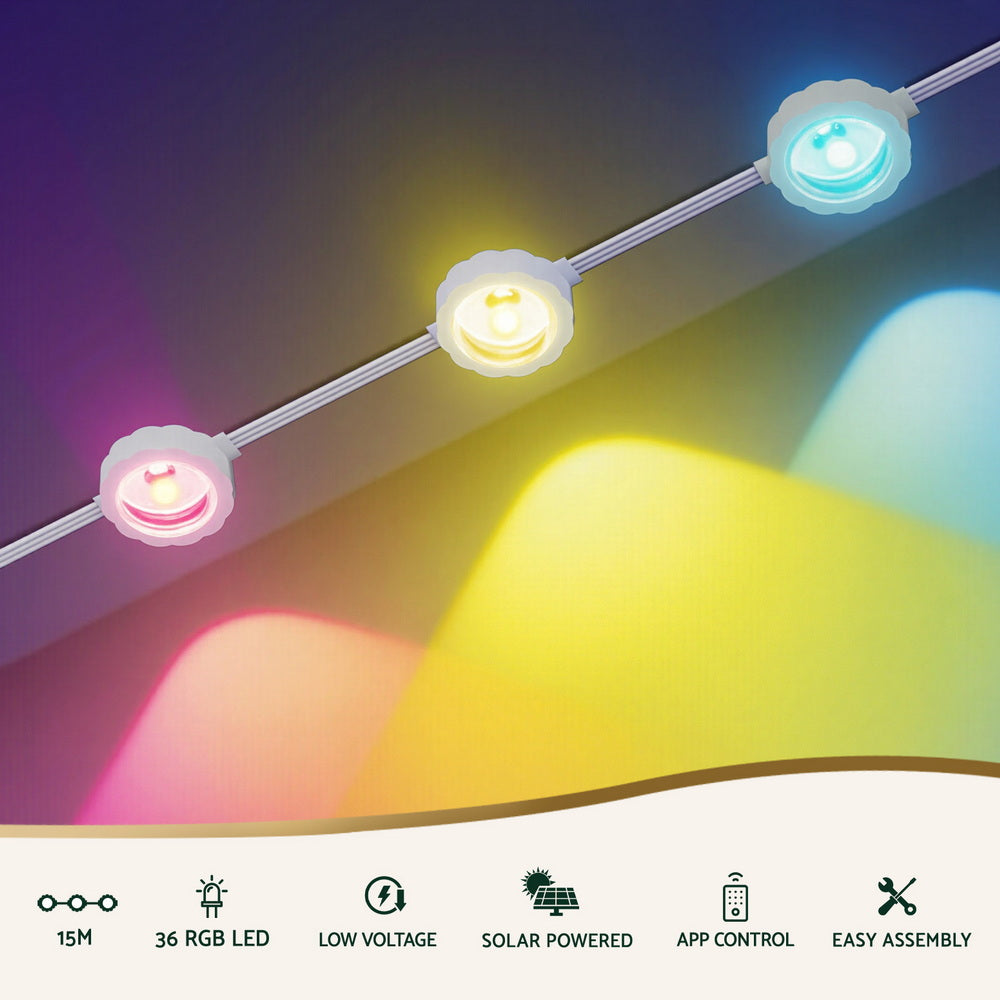 Jingle Jollys 15M Christmas Lights Permanent String Eaves Light 36 LED Decoration-Occasions > Christmas > Outdoor Decorations & Lights-PEROZ Accessories