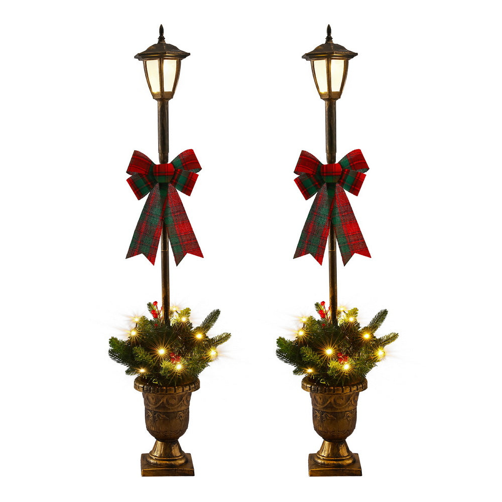 Jingle Jollys Christmas Lights 125cm Lamp Post 50 LED Fairy Light Decorations-Occasions > Christmas > Outdoor Decorations & Lights-PEROZ Accessories