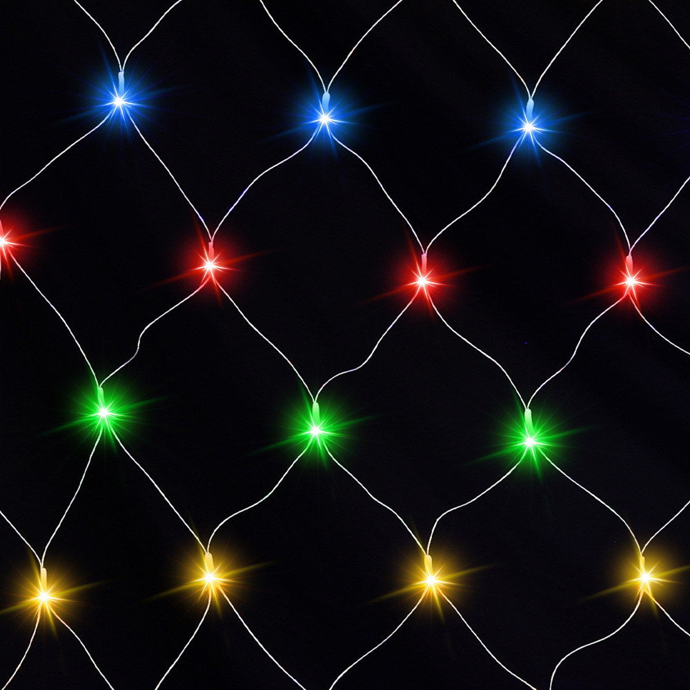 Jingle Jollys Christmas Lights 5Mx3M Net String Light 600 LED Colourful Beads-Occasions > Christmas > Outdoor Decorations & Lights-PEROZ Accessories