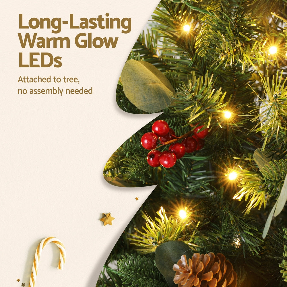 Jingle Jollys Christmas Tree 1.5m 160 LED Xmas Tree Party Decorations 355 Tips-Occasions > Christmas > Christmas Trees-PEROZ Accessories