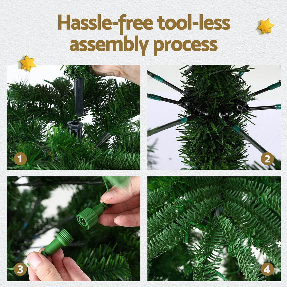 Jingle Jollys Christmas Tree 2.1M LED Sparse Xmas Tree 860 Tips Party Decoration-Occasions > Christmas > Christmas Trees-PEROZ Accessories