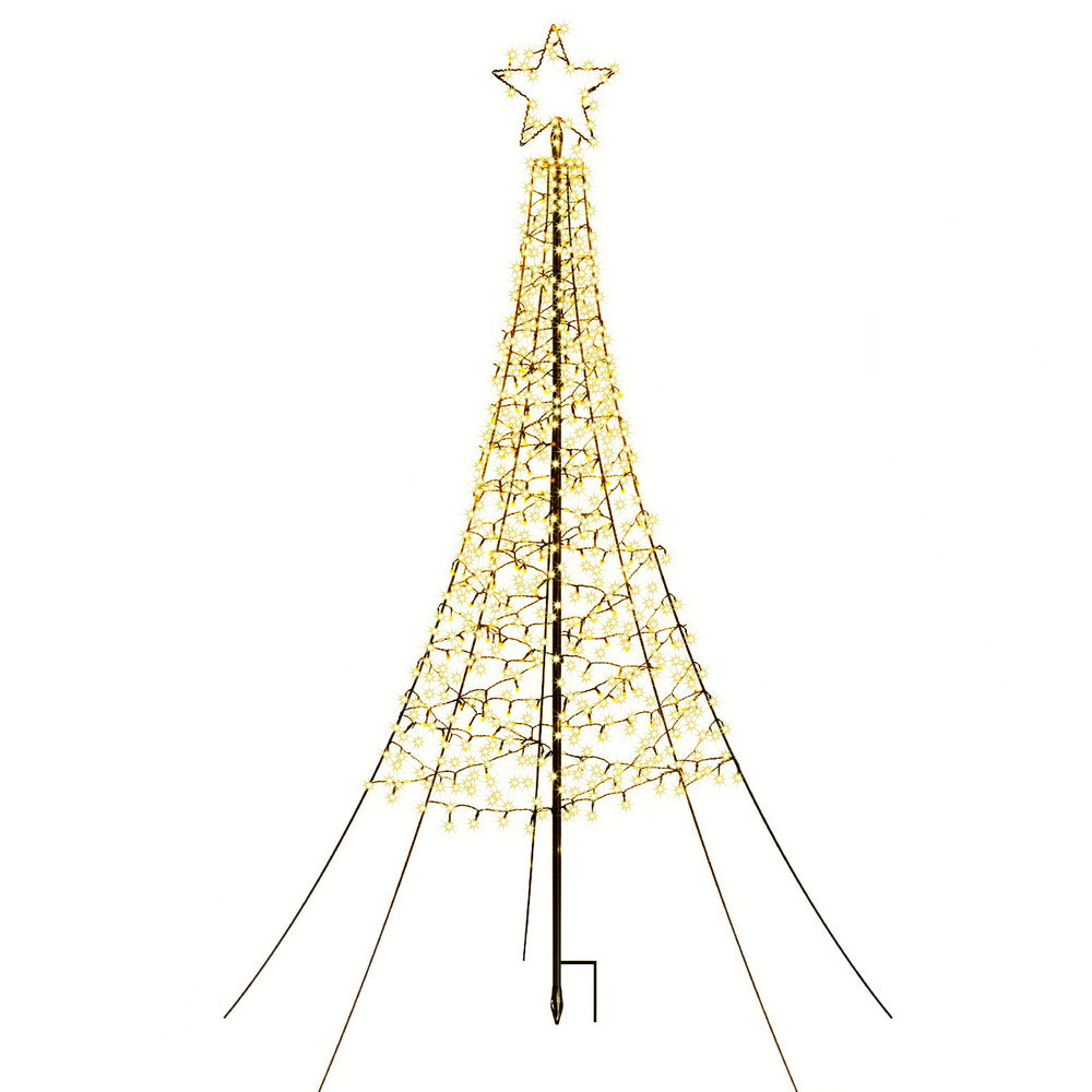 Jingle Jollys Solar Christmas Tree 2.1m 320 LED Net Lights Xmas Trees Decoration-Occasions > Christmas > Outdoor Decorations & Lights-PEROZ Accessories