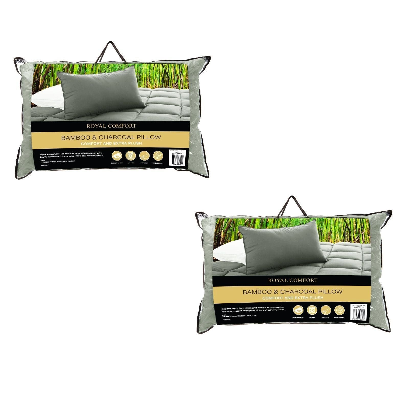 2 x Royal Comfort Bamboo Pillows Hotel Quality Luxury Pack-Bedding-PEROZ Accessories