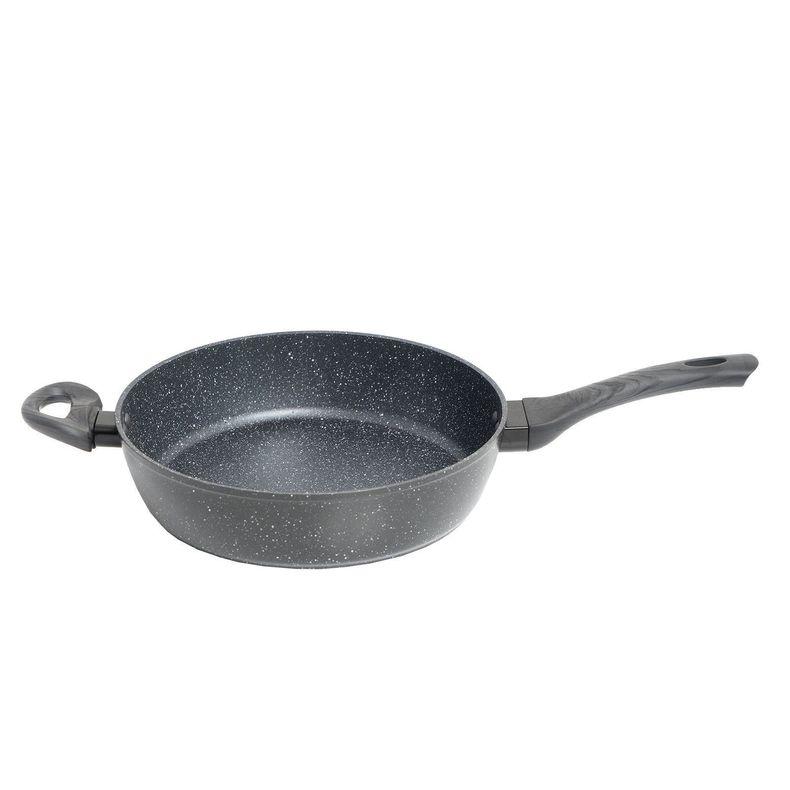 StoneChef 2 Piece Set 1 x Deep Frypan 28cm 1 x Frypan 28cm Grey Handle-Cookware-PEROZ Accessories