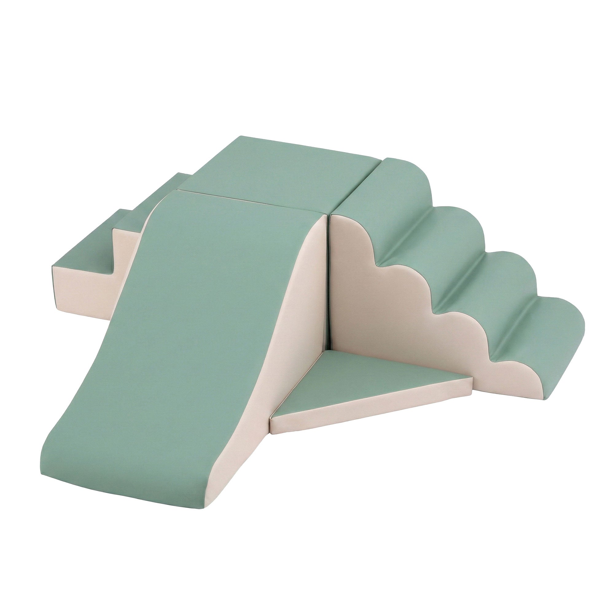 Keezi Kids Climbing Blocks 4-Piece Foam Toddler Playset Soft Indoor Climbing Toy Rocker-Baby & Kids > Baby & Kid&