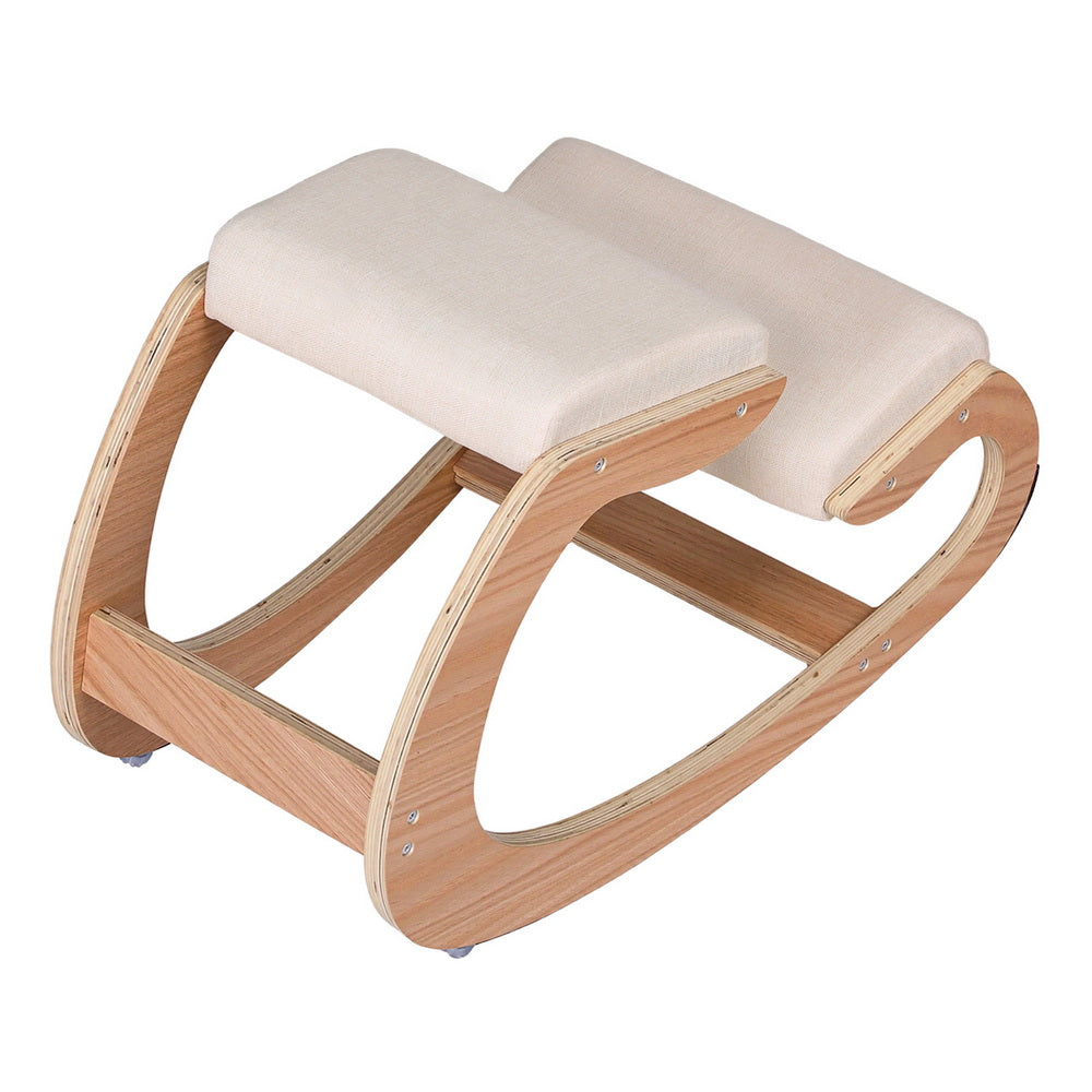 Artiss Kneeling Chair Ergonomic Posture Chair with Memory Foam Balance Stool for Home Office Gaming 120kg Weight Capacity Beige-Furniture > Office > Office & Desk Chairs-PEROZ Accessories