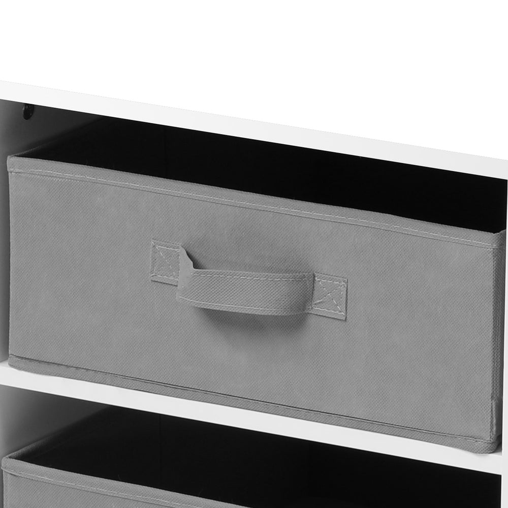 Oikiture Kids Table and Chair Set with Storage Bins White & Grey-Kid Table Set-PEROZ Accessories